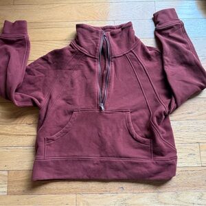 Half-Zip Sweatshirt - size M color mulled wine